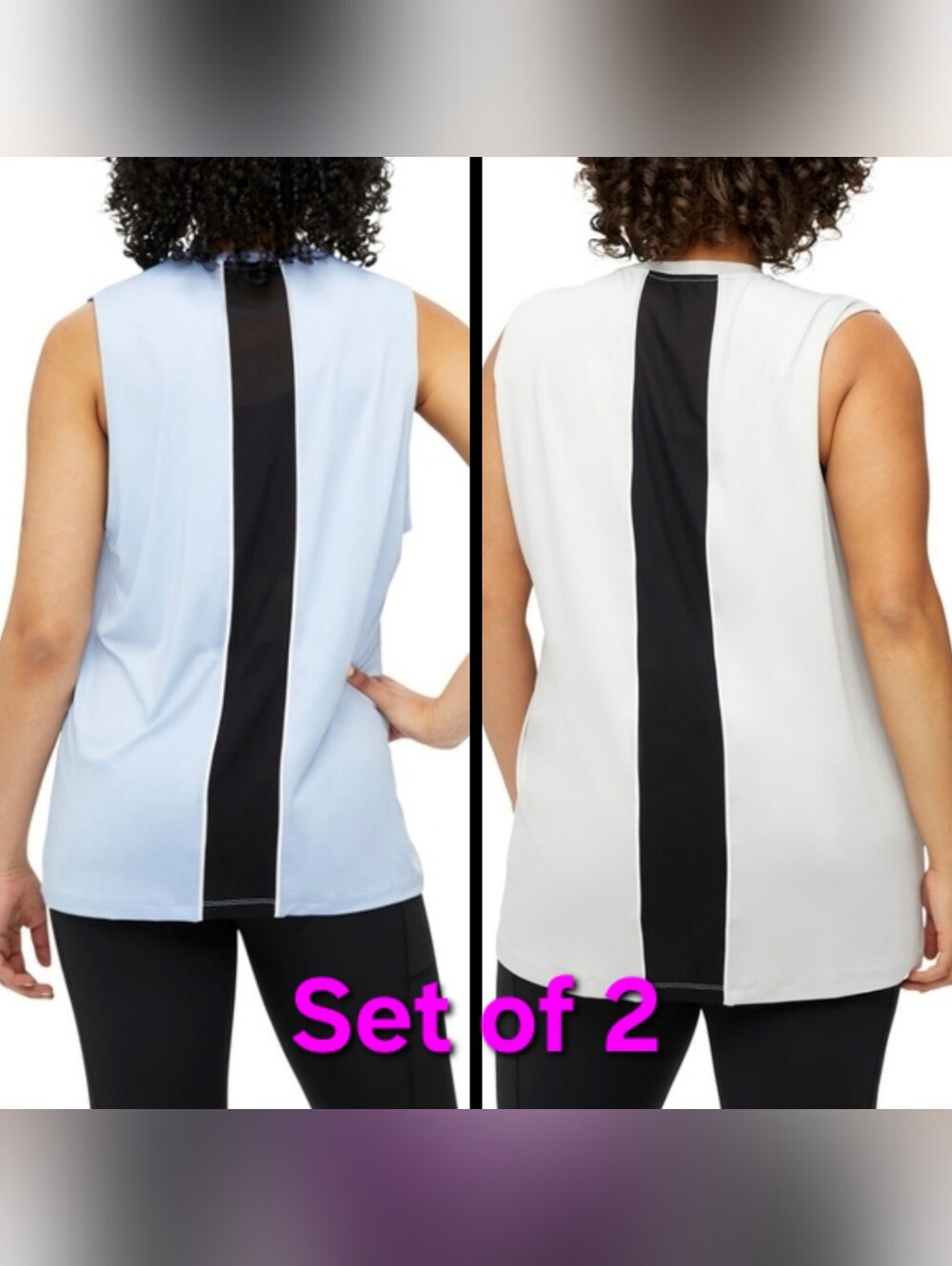 TomboyX athletic Open Back tank top muscle shirts, size 4X- set of 2